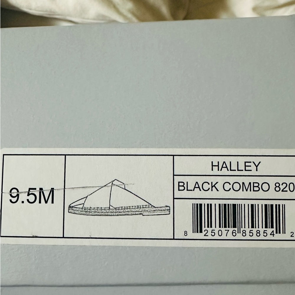 AEROSOLES Halley Gold, Black & Cream/White Crossband Espadrille Slides